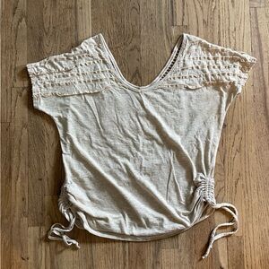 Maurices Light Beige Ruched Blouse